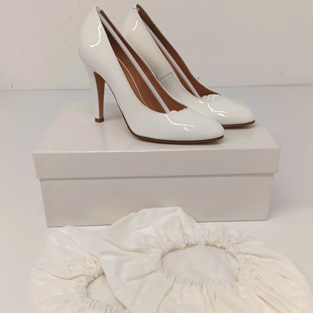 Maison Margiela Women's Patent Leather Court Pumps - White